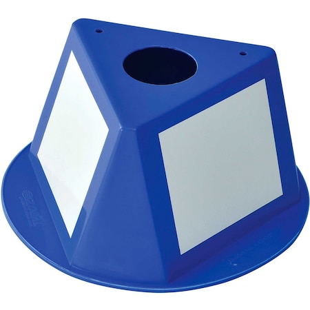 Global Industrial Inventory Control Cone W/ Dry Erase Decals, 10L x 10W x 5H, Blue 412420